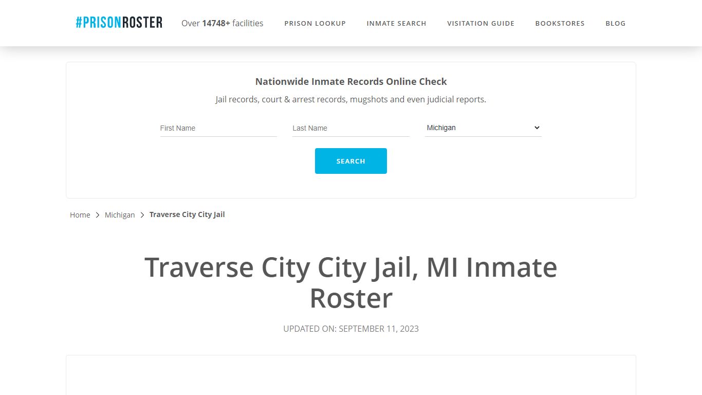 Traverse City City Jail, MI Inmate Roster - Prisonroster